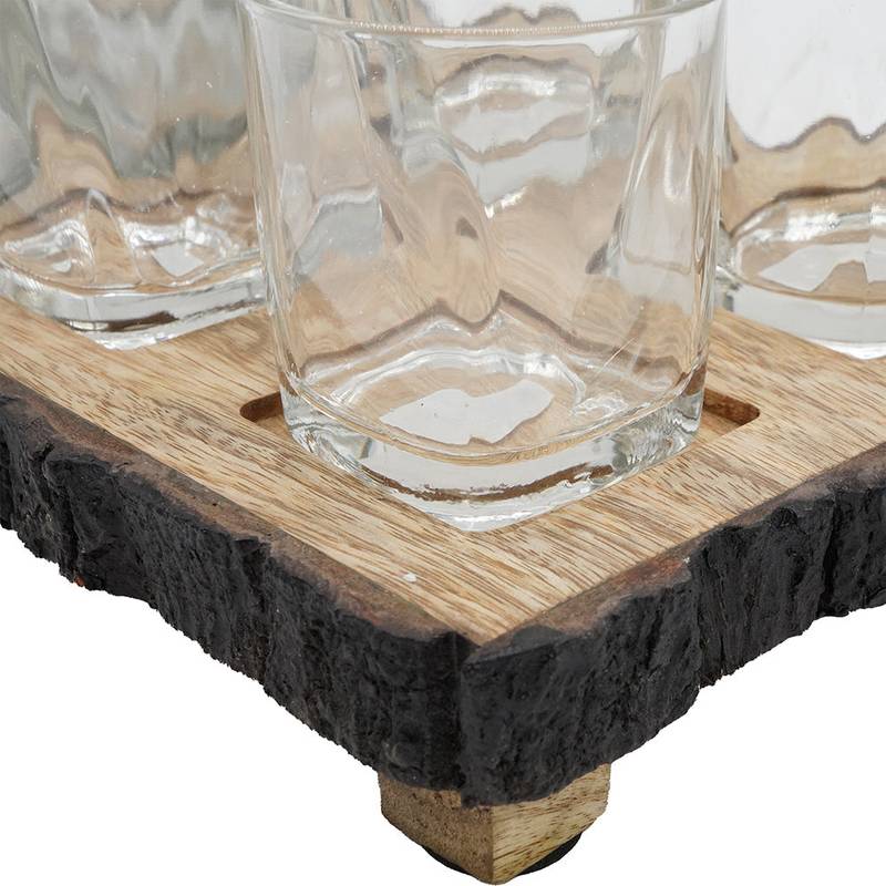 Alaine Mango Wood Bar Set