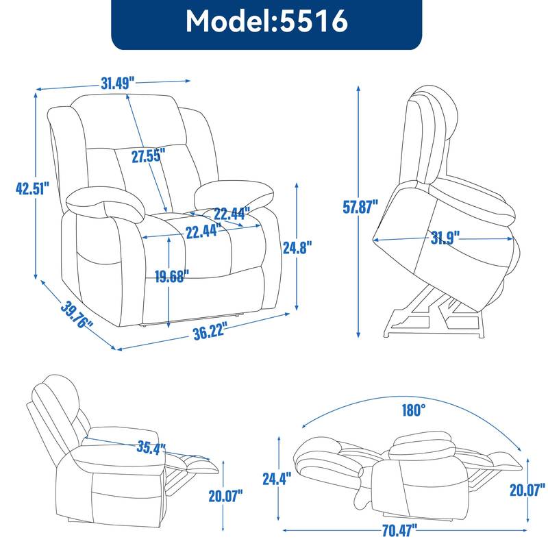 Ultimate Comfort Leather Recliner with Massage & Heat