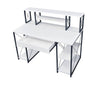 Sleek Duo Desk: Modern White & Black Design