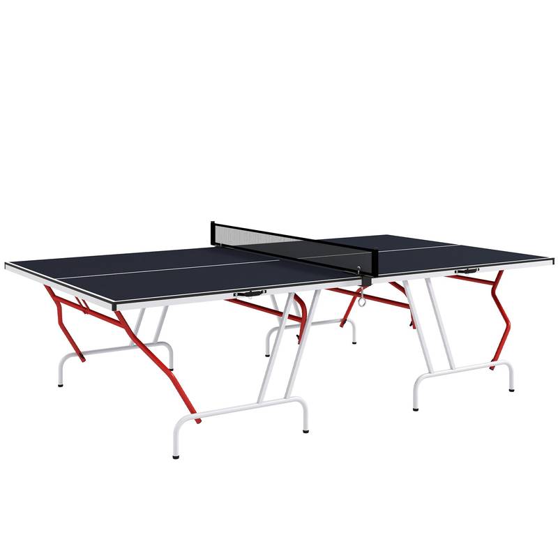 Soozier Portable Ping Pong Set – Foldable Table with Net, Paddles & Balls