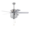 Chic Chrome Ceiling Fan with Pull Chain