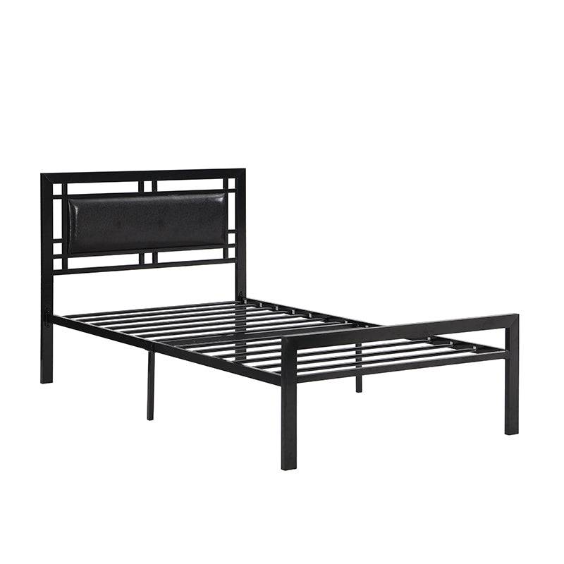 Sleek Black Twin Metal Bed Frame