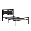 Sleek Black Twin Metal Bed Frame