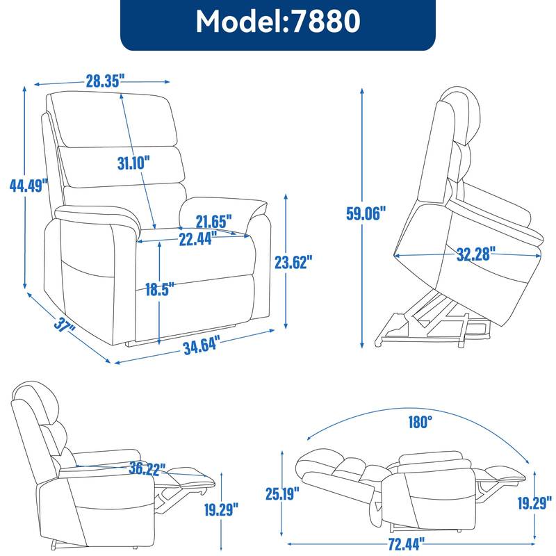 Cozy Comfort Power Lift Recliner with Heat & Massage