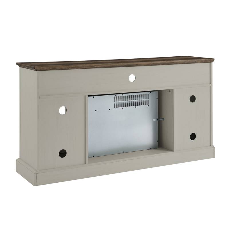 Cozy Touch Electric Fireplace TV Stand - Jasmine White
