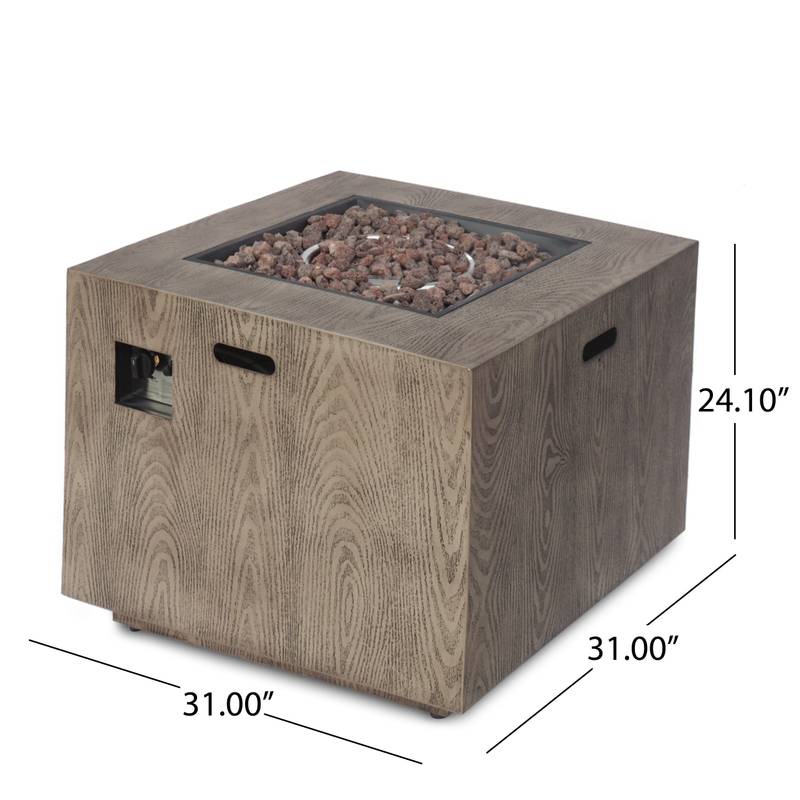 Cozy Square Gas Fire Pit - Warm Up Your Patio!