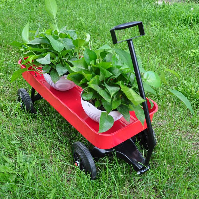 Rugged Red All-Terrain Garden Cart