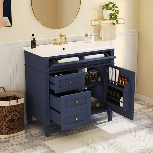 Chic Bathroom Vanity with Sink & Stylish Storage