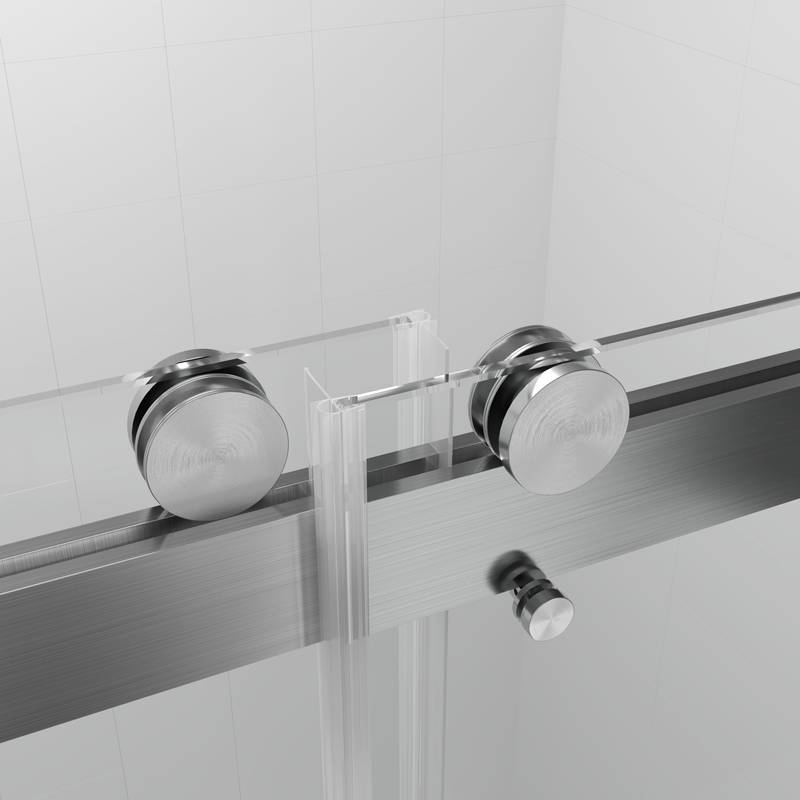 Sleek Sliding Frameless Shower Door with Soft-Close Glass