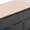 Versatile Kitchen Cart with Rubber Wood Top and Smart Storage