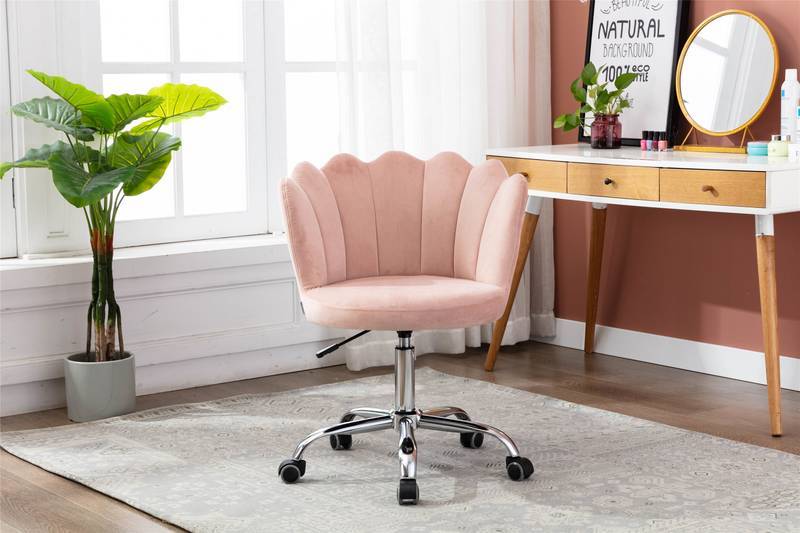 Chic Velvet Swivel Desk Chair