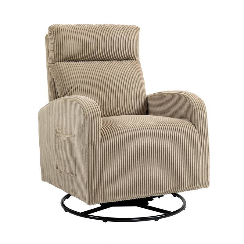 Cozy Glider Rocking Chair in Soft Flannel