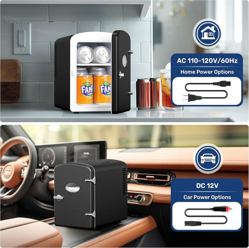 Chill & Warm Mini Fridge - Eco-Friendly Portable Cooler with Window