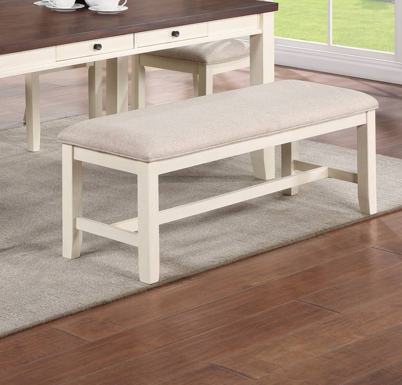 Cozy Beige Dining Bench