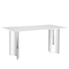 Sleek Marble-Design Dining Table