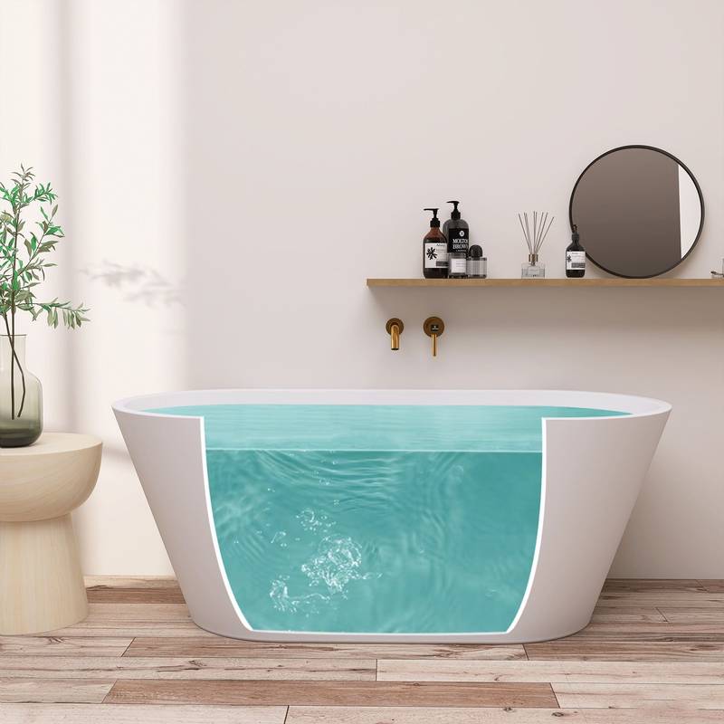 Luxurious Oval Soaking Tub with Modern Features