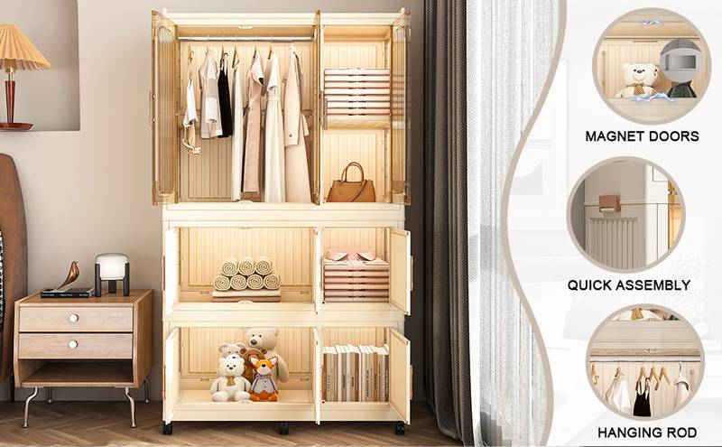 Chic Storage Closet - Portable Wardrobe Organizer