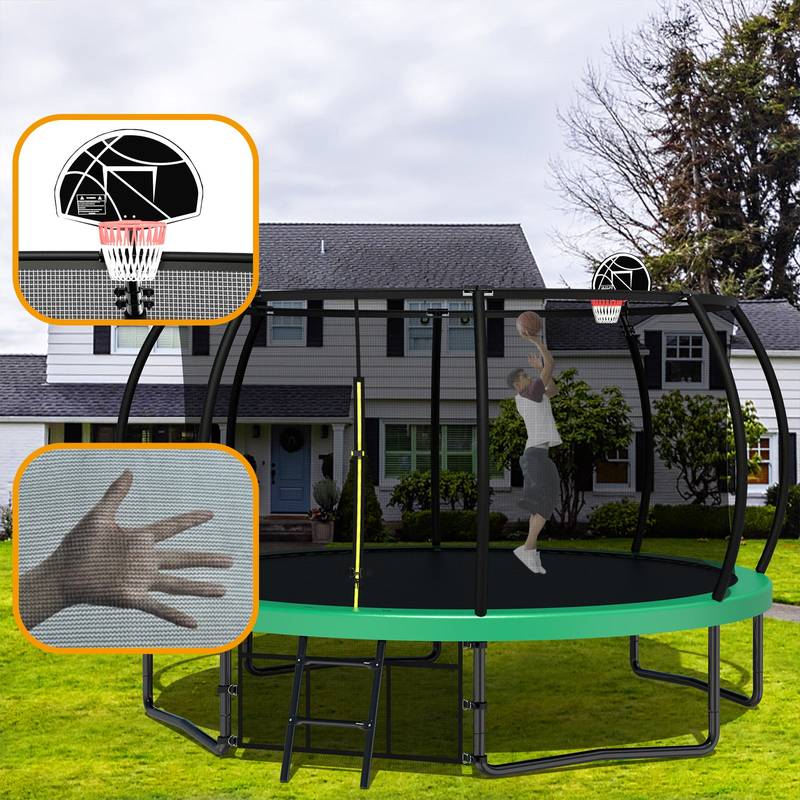 JumpSphere Trampoline for Kids with Safety Net and Ladder