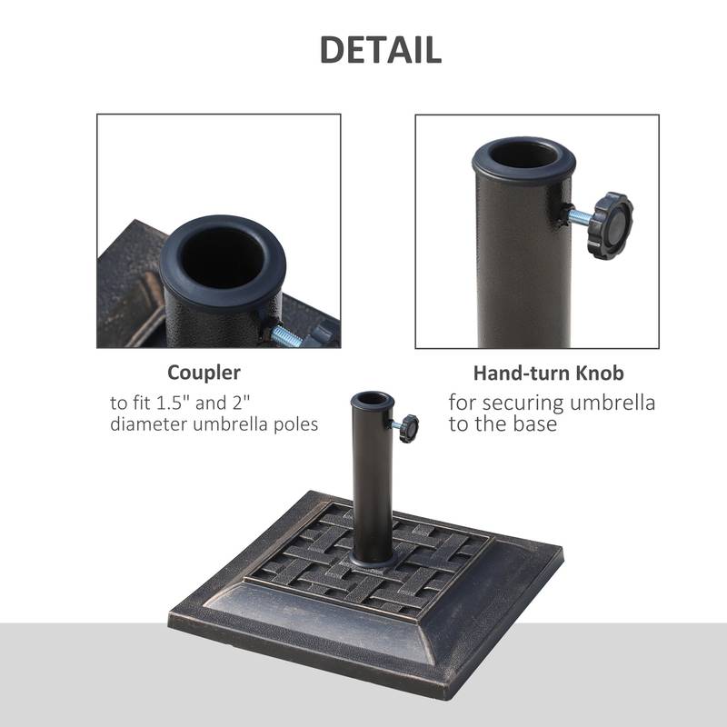 Stylish Patio Umbrella Base - Easy Setup & Decorative Design