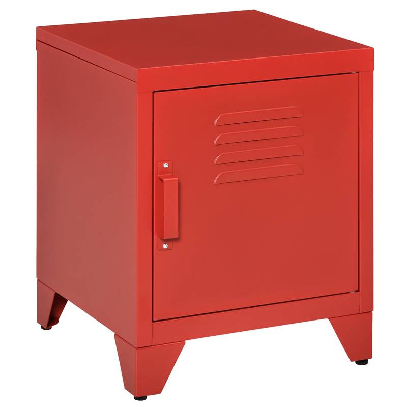 Chic Red Locker End Table
