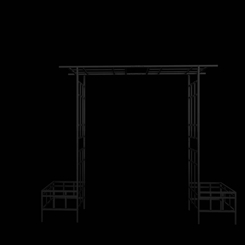 Adjustable Black Garden Arch for Climbing Plants