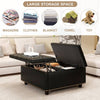 Chic Storage Ottoman with Stylish Footrest