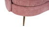 Chic Pink Loveseat with Gold Legs