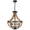 Rustic Farmhouse Wood Chandelier
