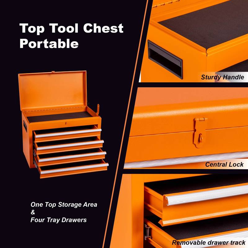 Rolling Tool Organizer with Detachable Box