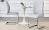 Chic Gray Arch Dining Chairs - Set of Two