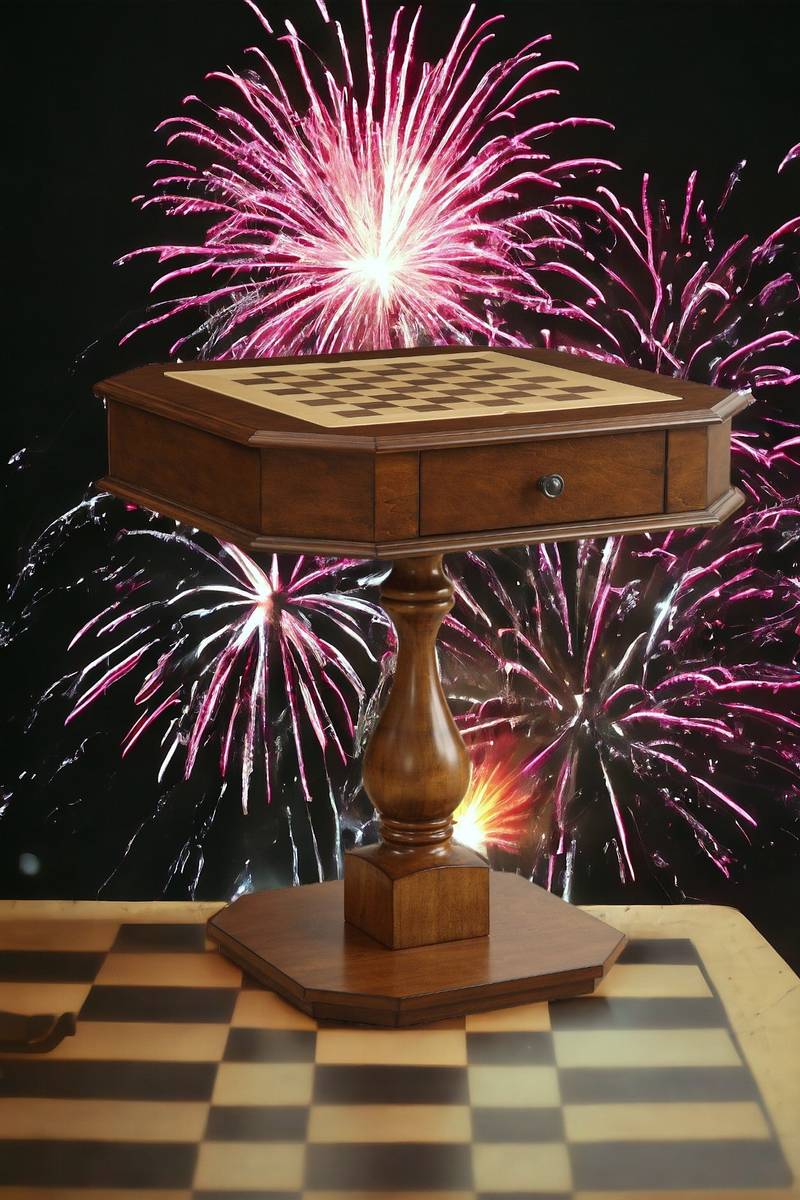 Cherry Finish Reversible Game Table