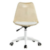 Swivel Comfort: Stylish Armless Desk Chair in Amber Brown