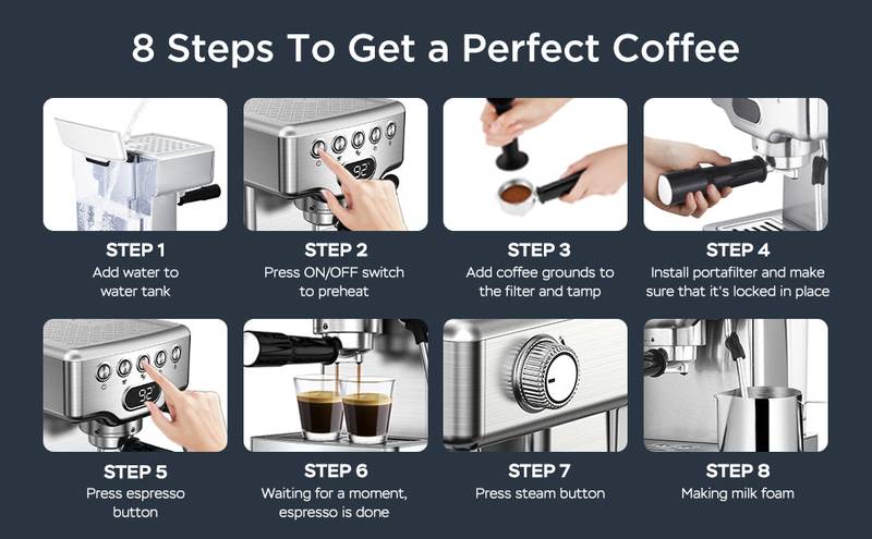 Espresso Bliss: Home Barista Machine with Milk Frother