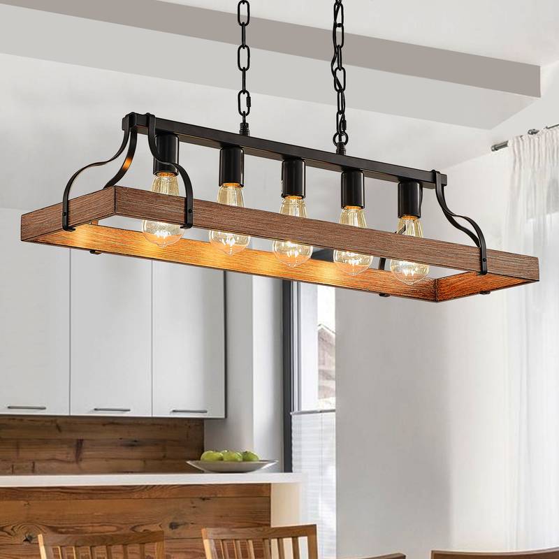 Rustic Elegance Pendant Light – Adjustable Modern Chandelier for Any Room