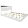 Sleek White LED Bedroom Set with Floating Bed & Nightstands