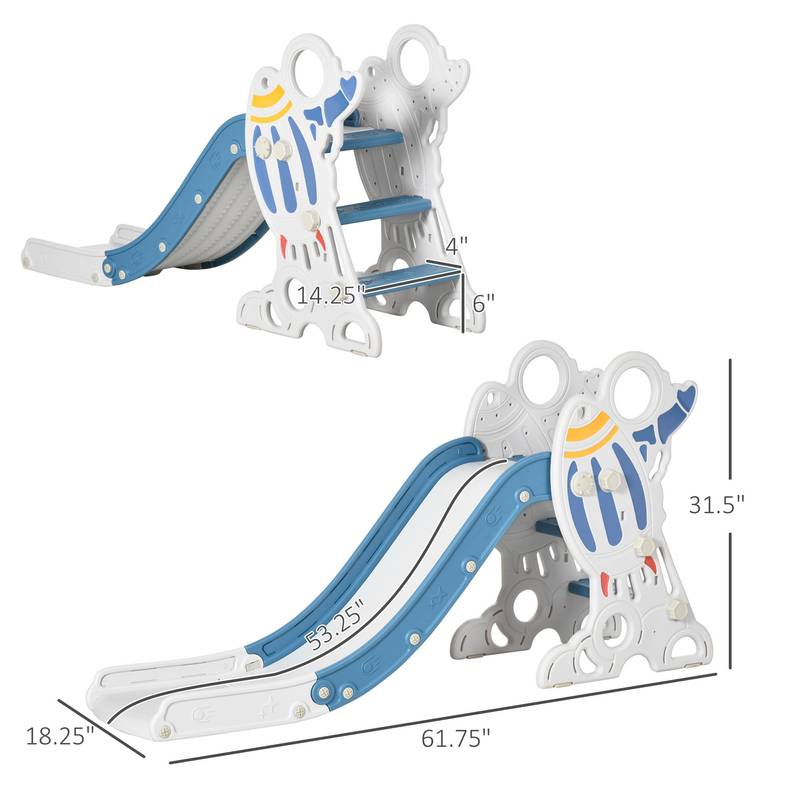 Blue Toddler Slide Playset