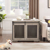 Rustic Dog Crate Table with Barn Door