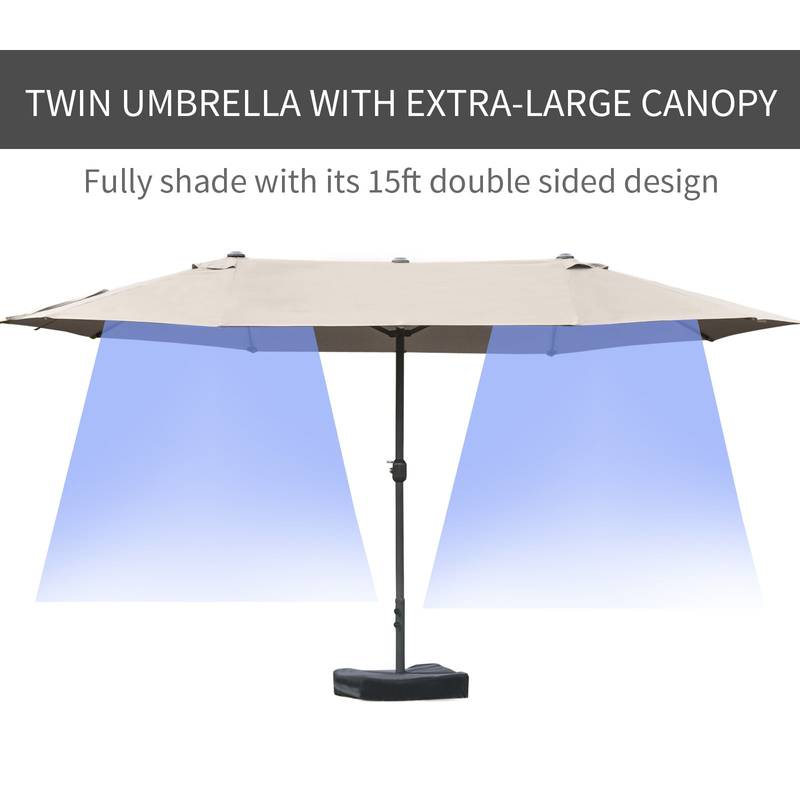 Sunny Shade Double-Sided Patio Umbrella
