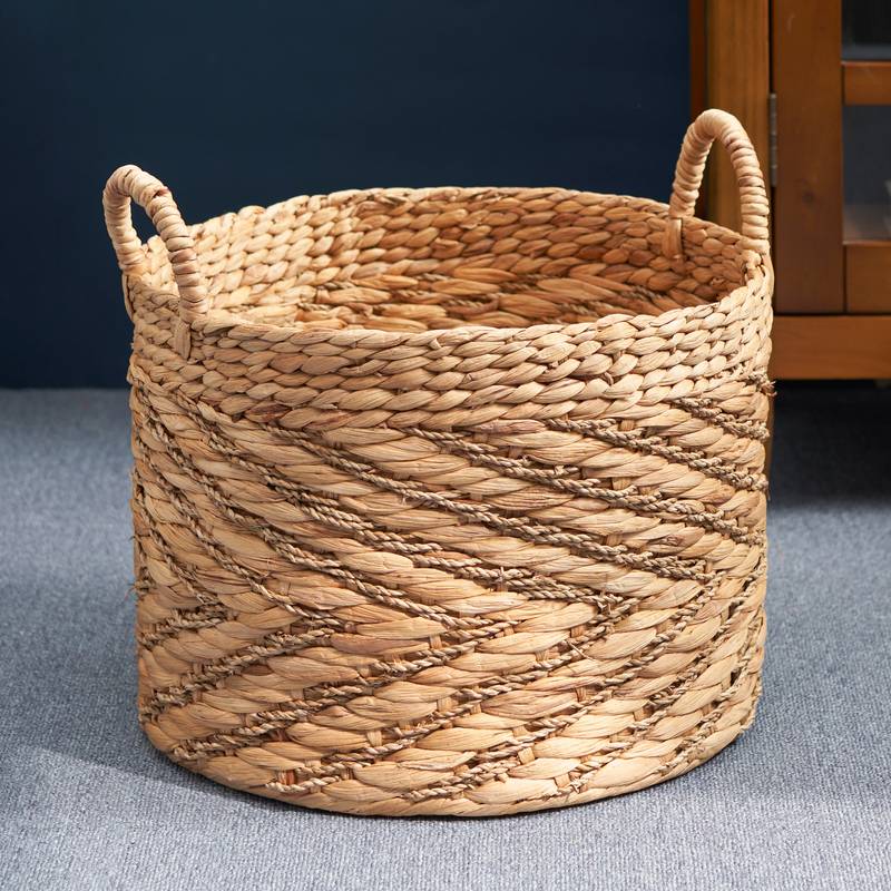 Chic Natural Storage Basket with Handles