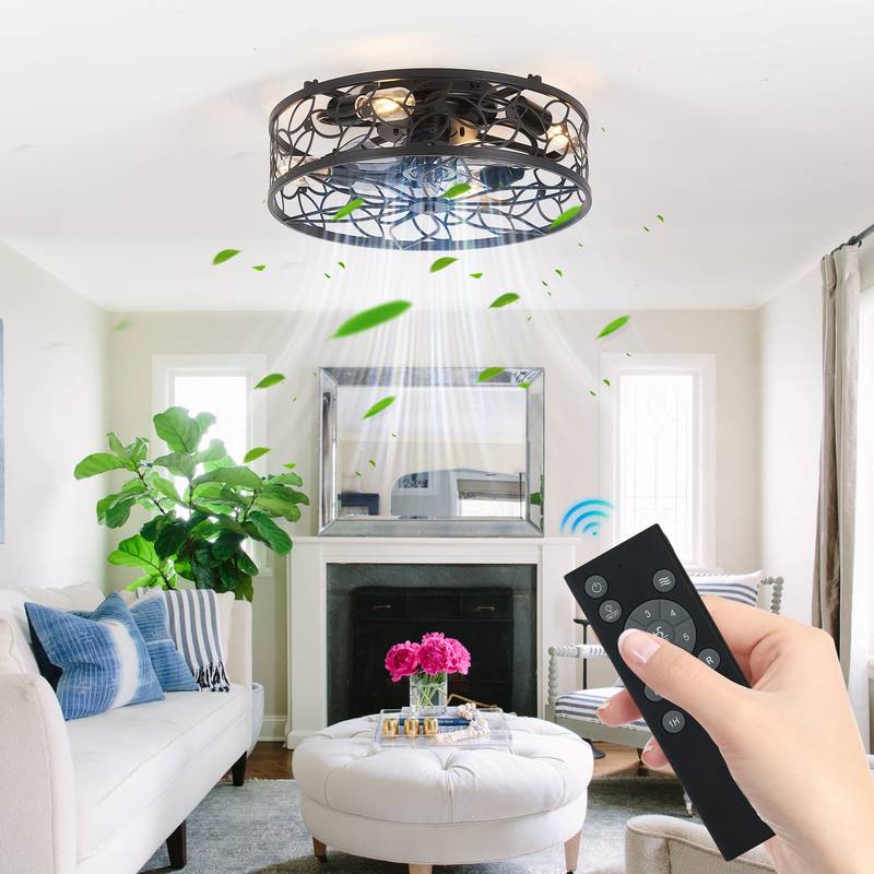 Chic Vintage Ceiling Fan Light – Remote Control & Quiet Comfort for Any Room