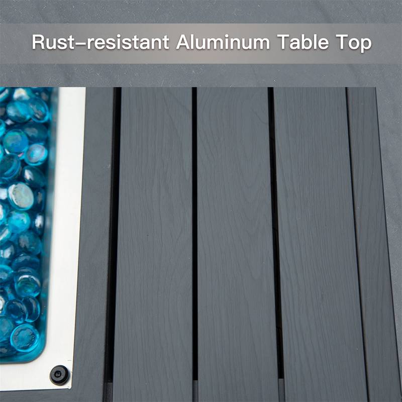 CozyGlow Outdoor Fire Table with Glass Shield