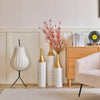 Gorgeous White Metal Vase Trio