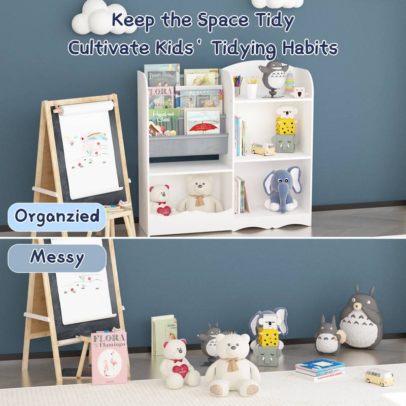 Kiddo's Cozy Bookshelf and Toy Fun Zone