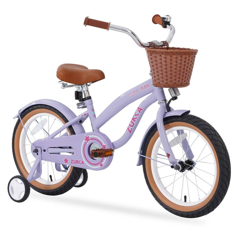 Colorful Girls' Bike with Training Wheels