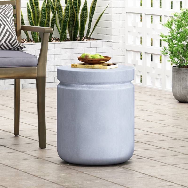 Chic Outdoor Concrete Side Table