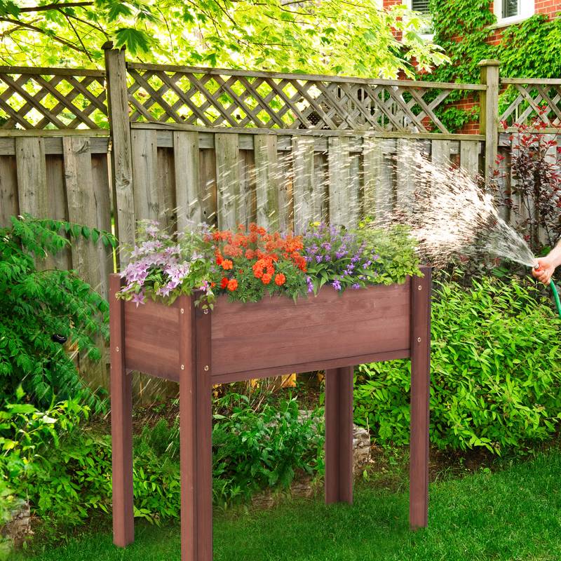 Elevated Wooden Garden Bed - Perfect for Growing Plants and Herbs