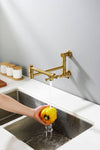 Wall-Mounted Brass Pot Filler Faucet