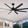 Bright Breeze: Oversized LED Ceiling Fan with Sleek Black Blades