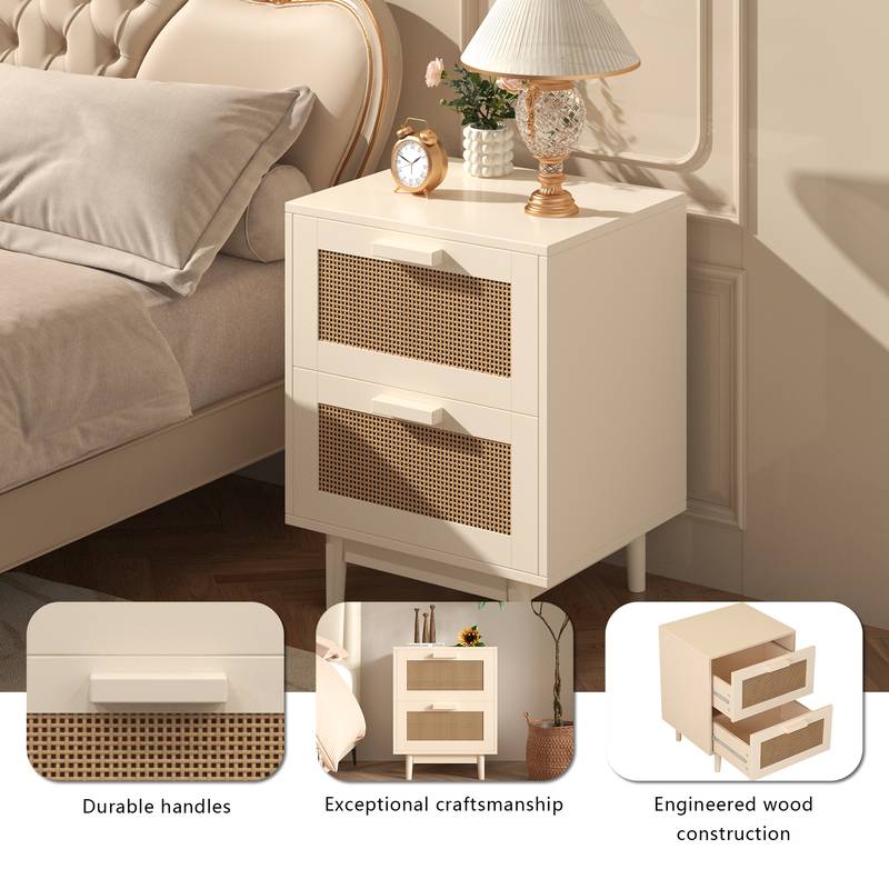 Rattan Charm Nightstand