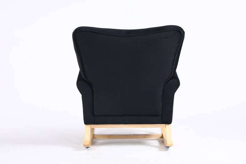 Velvet Mid-Century Rocker Chair